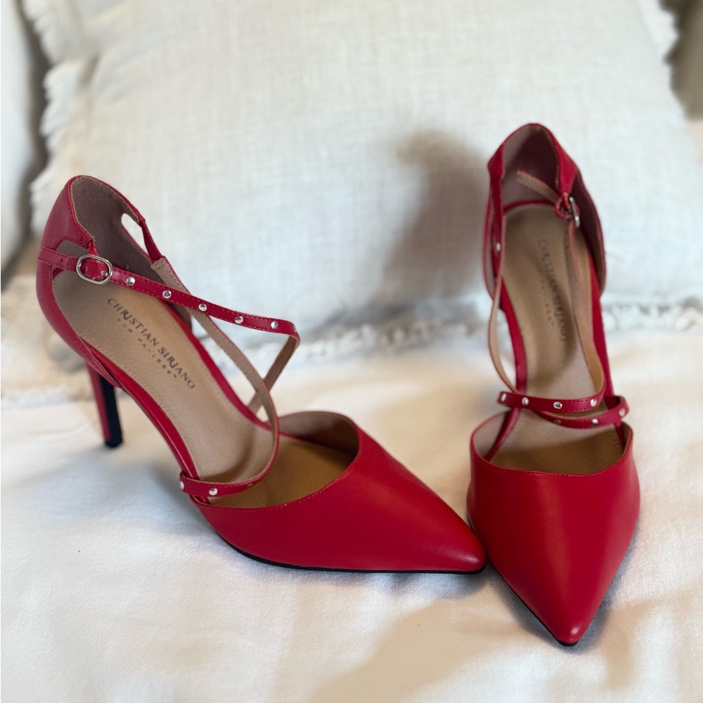 Christian Siriano Red Elegant Heels